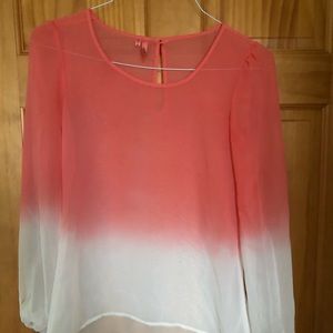 By Studio Y, ombré, sheet top, long sleeve, XS